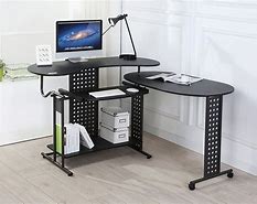 Image result for Corner Desk with Keyboard Tray in Middle