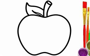 Image result for Sketch Apple with 3 Leafs