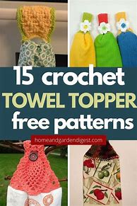 Image result for Crochet Kitchen Towel Hanger Pattern