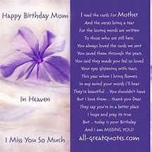 Image result for Mother's First Birthday in Heaven