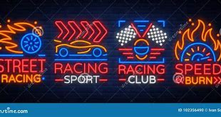 Image result for Neon Racing Signs Clip Art