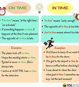 Image result for In Time or On Time