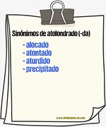 Image result for atolondrado