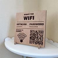 Image result for Wifi Password Sign Wood