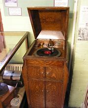 Image result for Antique Record Player with Cannisters