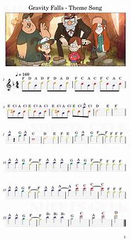 Image result for Gravity Falls Themen Sheet Music