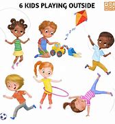 Image result for 6 Kids Playing Outside Clip Art