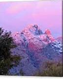 Image result for Snowy Mountains with Sunset