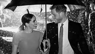 Image result for Harry and Meghan in the Rain