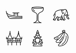 Image result for Black and White Thailand Symbols