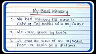 Image result for Memory Writing Examples
