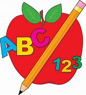 Image result for Teacher Apple ABC Clip Art Black and White