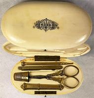 Image result for Ivory Case Sewing Case Travel Set