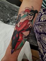 Image result for Harley Quinn Tattoo On Thigh