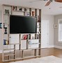 Image result for Built in Bookcase around TV