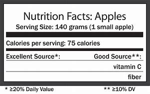 Image result for 1 Small Apple Nutrition Facts