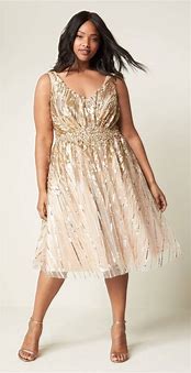 Image result for Plus Size Sparkly Dresses at New Look