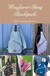 Image result for Sling Backpack Pattern