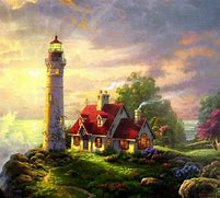 Image result for Thomas Kinkade Lighthouse Paintings