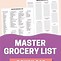 Image result for Create Master Shopping List