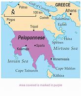 Image result for Peloponnesus Peninsula Map