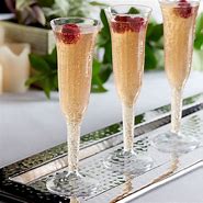 Image result for Clear Plastic Champagne Flutes