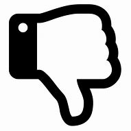 Image result for Thumbs Down Emoji Black and White