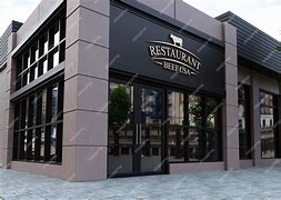 Image result for Logo Mock-Up with Restuarant Wall