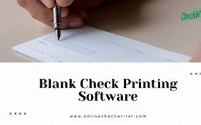 Image result for Blank Check Printing Software