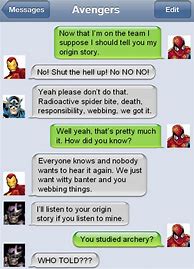 Image result for Marvel Text Memes
