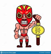 Image result for Mexican Wrestler Cartoon