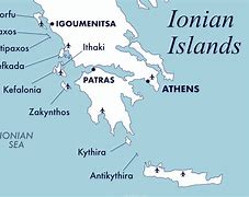 Image result for Ionian Islands Greece On Map
