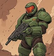 Image result for Doomguy Concept Art