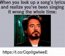 Image result for Song Lyric Memes