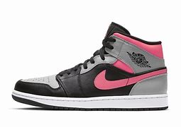Image result for Air Jordan 1 Black Grey Pink