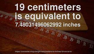 Image result for How Long Is 19 Cm