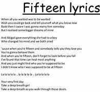 Image result for Fifteen Talor Swift Words
