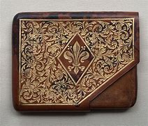 Image result for Gold Leather Embossed Wallet
