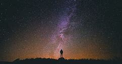 Image result for Galaxy Night Sky with a Person Wallpaper