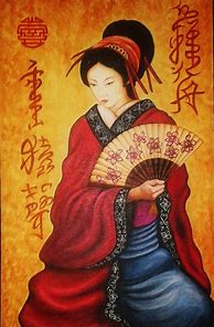 Image result for Geisha Painting Art