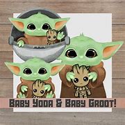 Image result for Baby Yoda with Groot SVG