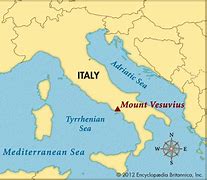 Image result for Map of Mount Vesuvius and Pompeii