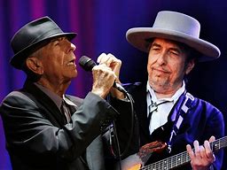 Image result for Bob Dylan Leonard Cohen Art