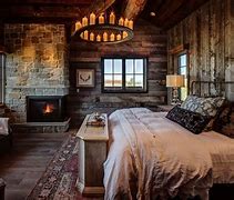 Image result for Luxury Cabin Bedroom with Fireplace