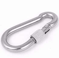 Image result for Double Carabiner Clips Silver with Slots