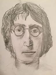 Image result for John Lennon Playing Guitar Sketch