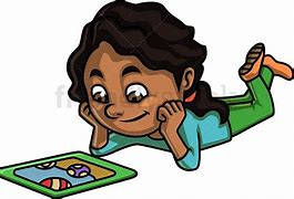 Image result for Girl iPad Time Clip Art