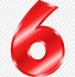 Image result for Red Circle Number 6