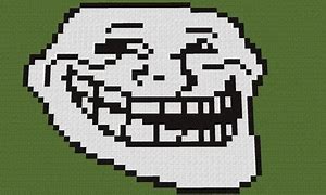 Image result for Troll Face Minecraft Pixel Art Tutorial