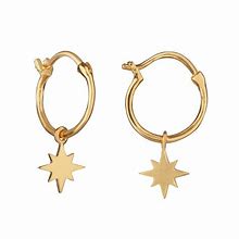 Image result for 14k Gold Hoops with Charms